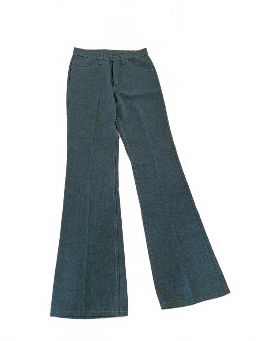 Vintage Farah Women's Dark Green Flared Pants with Belt Loops